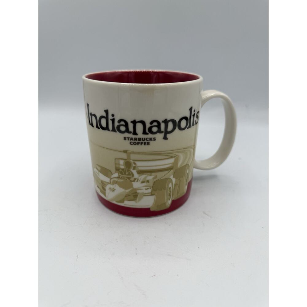 Starbucks Coffee Mug Indianapolis 16 oz Global City Series Red Interior Race Car